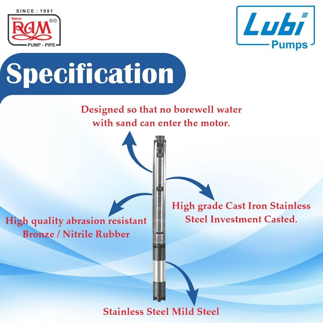 LUBI V6 High Head Pump (LSF - Fabricated Bowl / Impeller) (Radial Flow) (50 Ft)